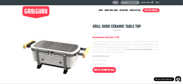 Grill Guru Ceramic Table Top - Grill Guru